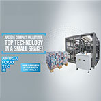 APS 615 compact palletizer. Top technology in a small space!