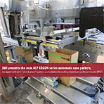 Monobloc case packer with pick & place system for RSC boxes