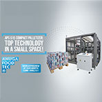 APS 615 compact palletizer. Top technology in a small space!